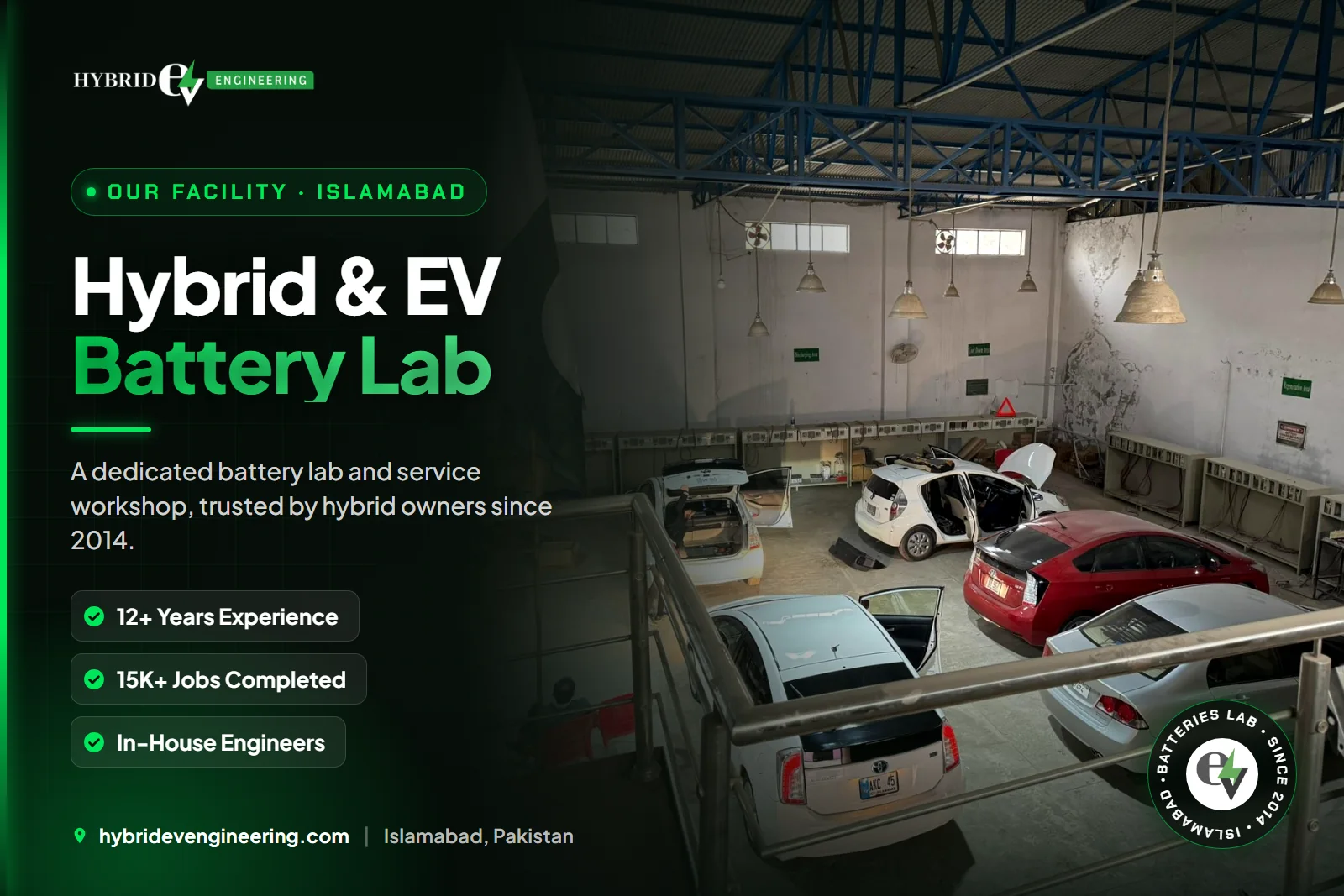 Hybrid EV Engineering hybrid and EV battery lab in Islamabad